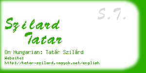 szilard tatar business card