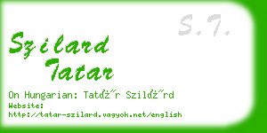 szilard tatar business card